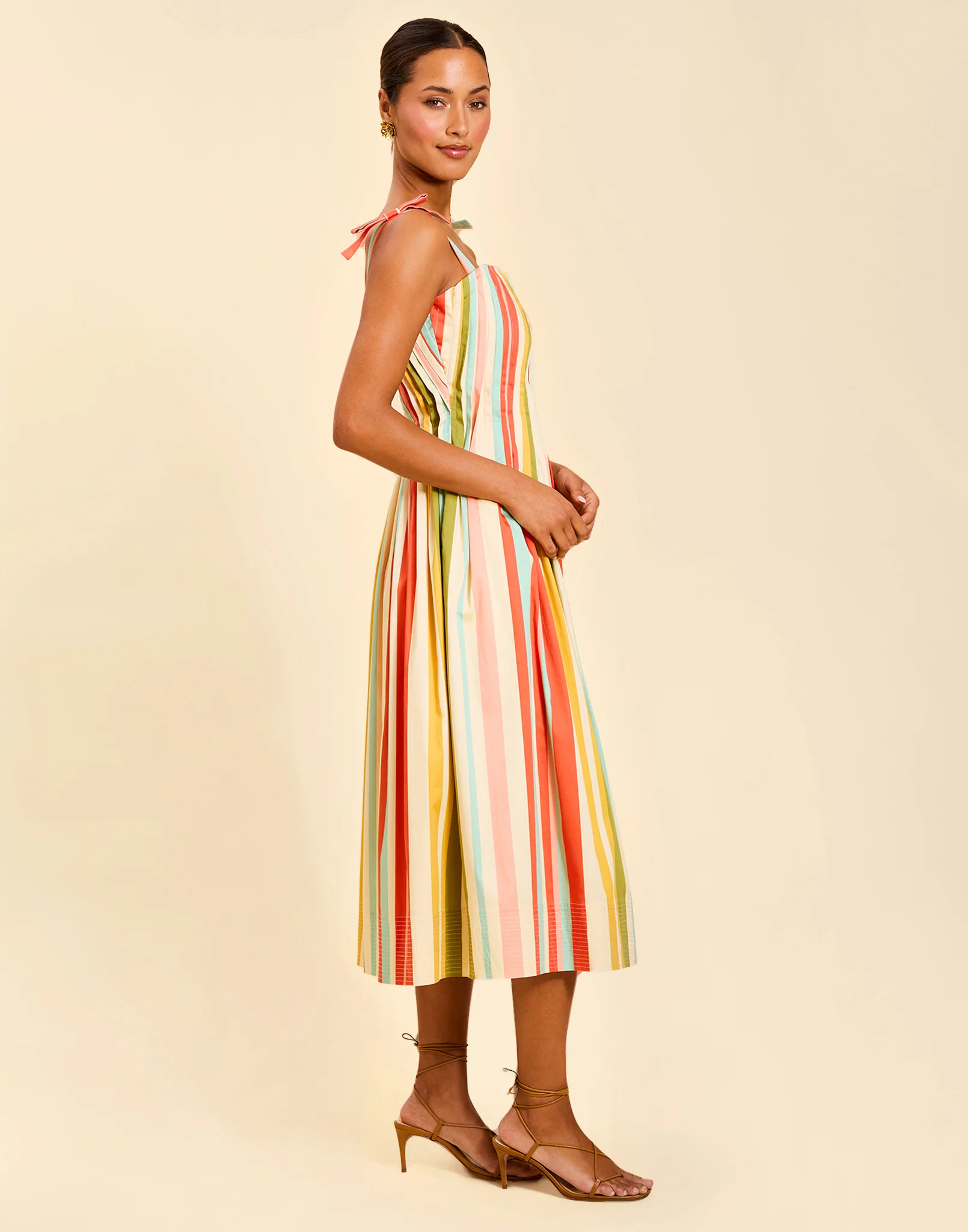 Anais Pintuck Midi Dress - Image 4
