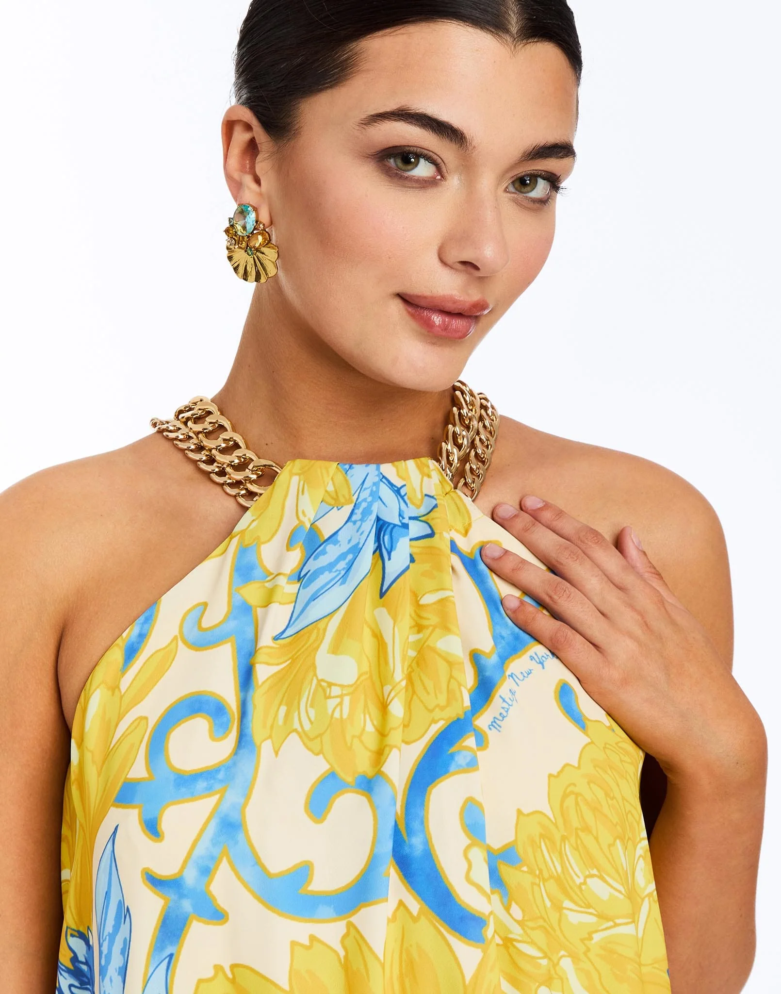 Bijou Halter Midi Dress - Image 3