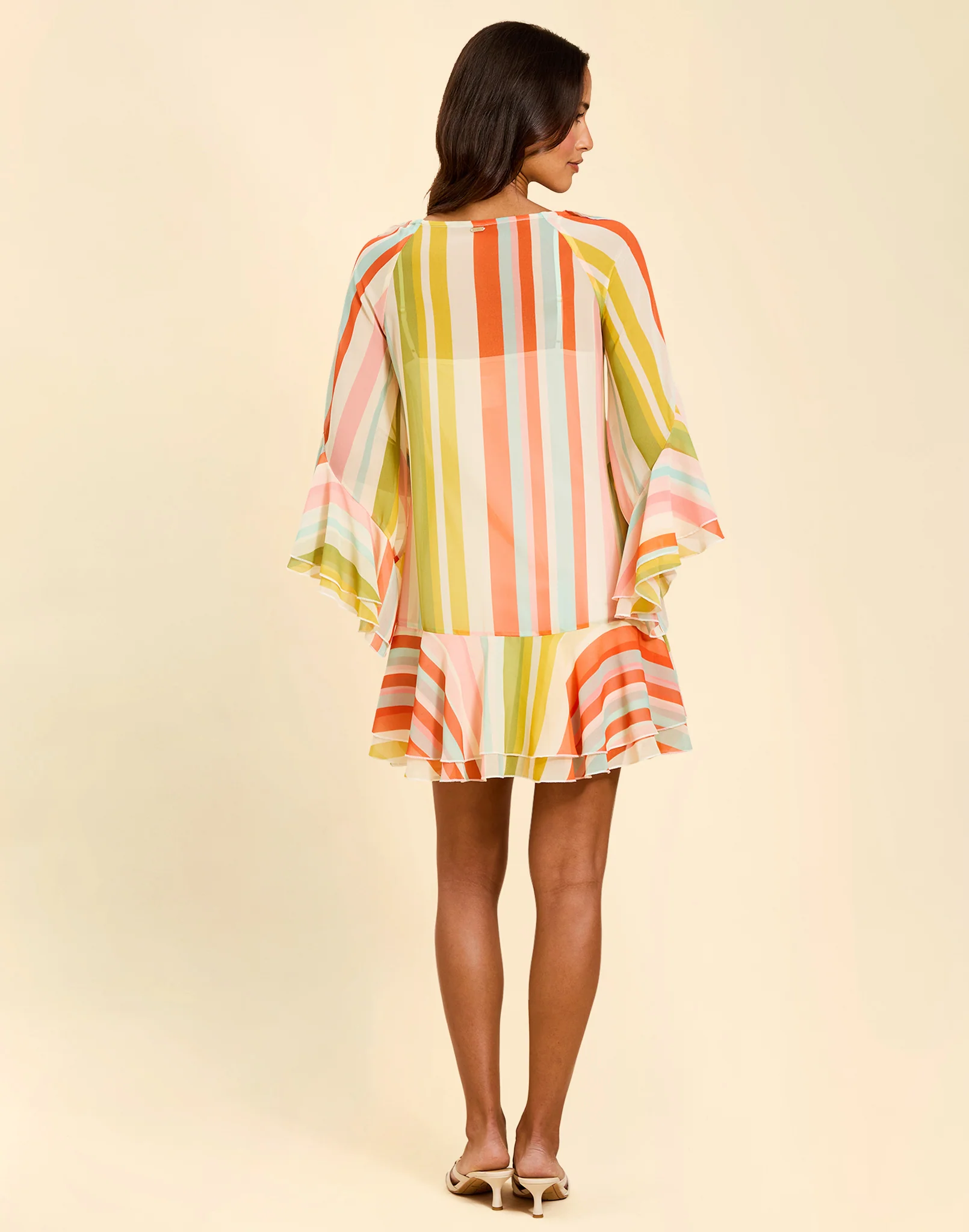 Bimini Ruffle Caftan Mini Dress - Image 4