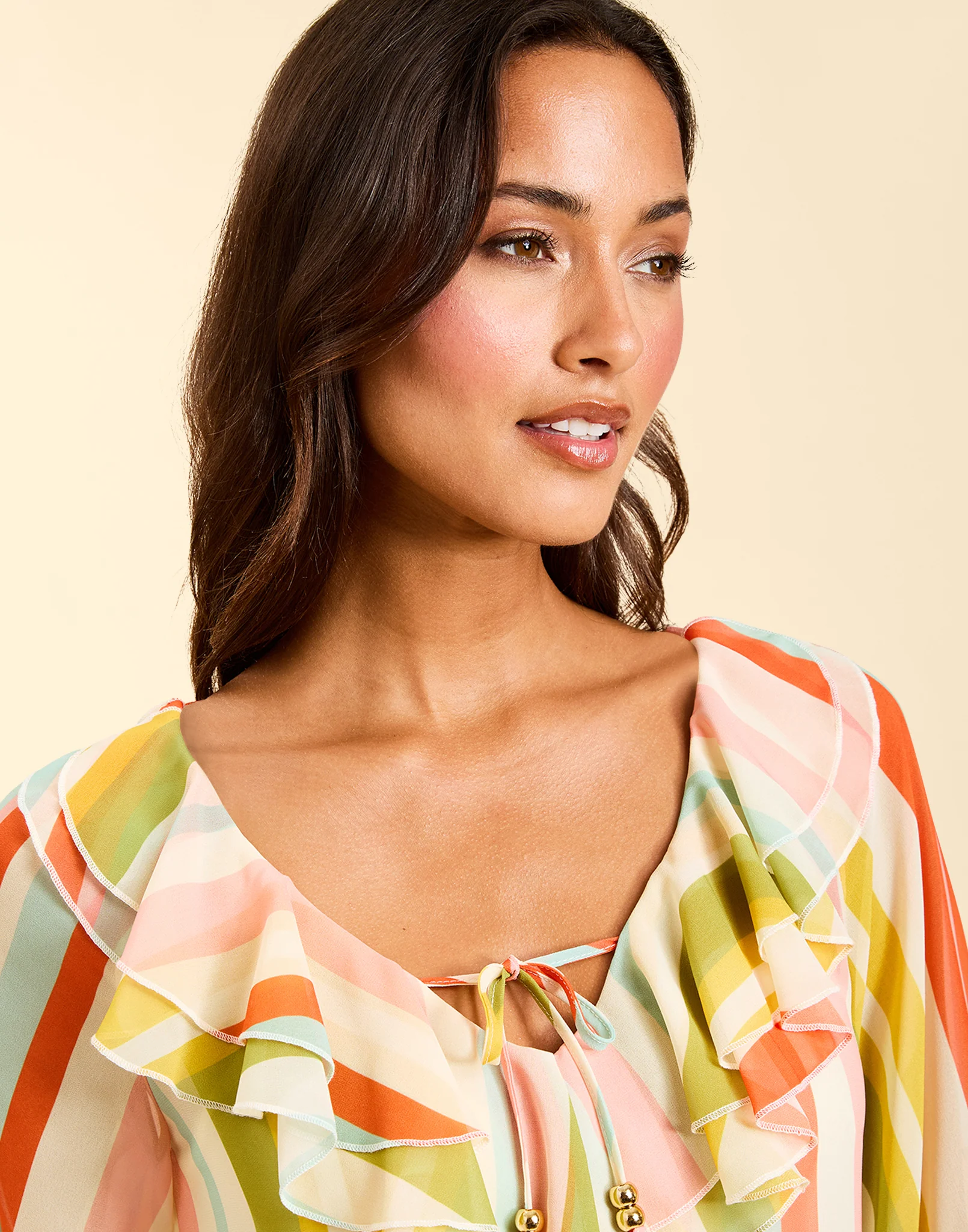 Bimini Ruffle Caftan Mini Dress - Image 5