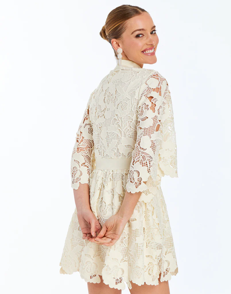 Carmen Lace Mini Dress - Image 4