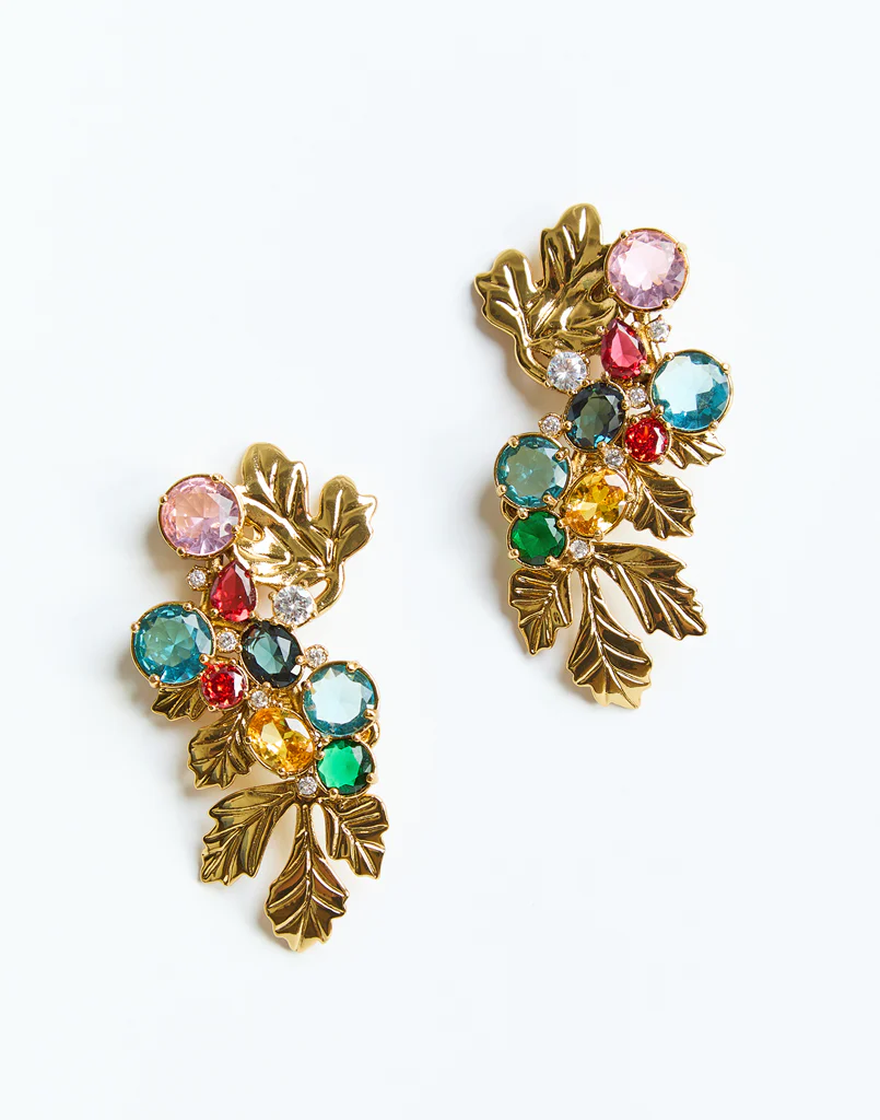 Cerna Gemstone Cluster Earring - Image 2