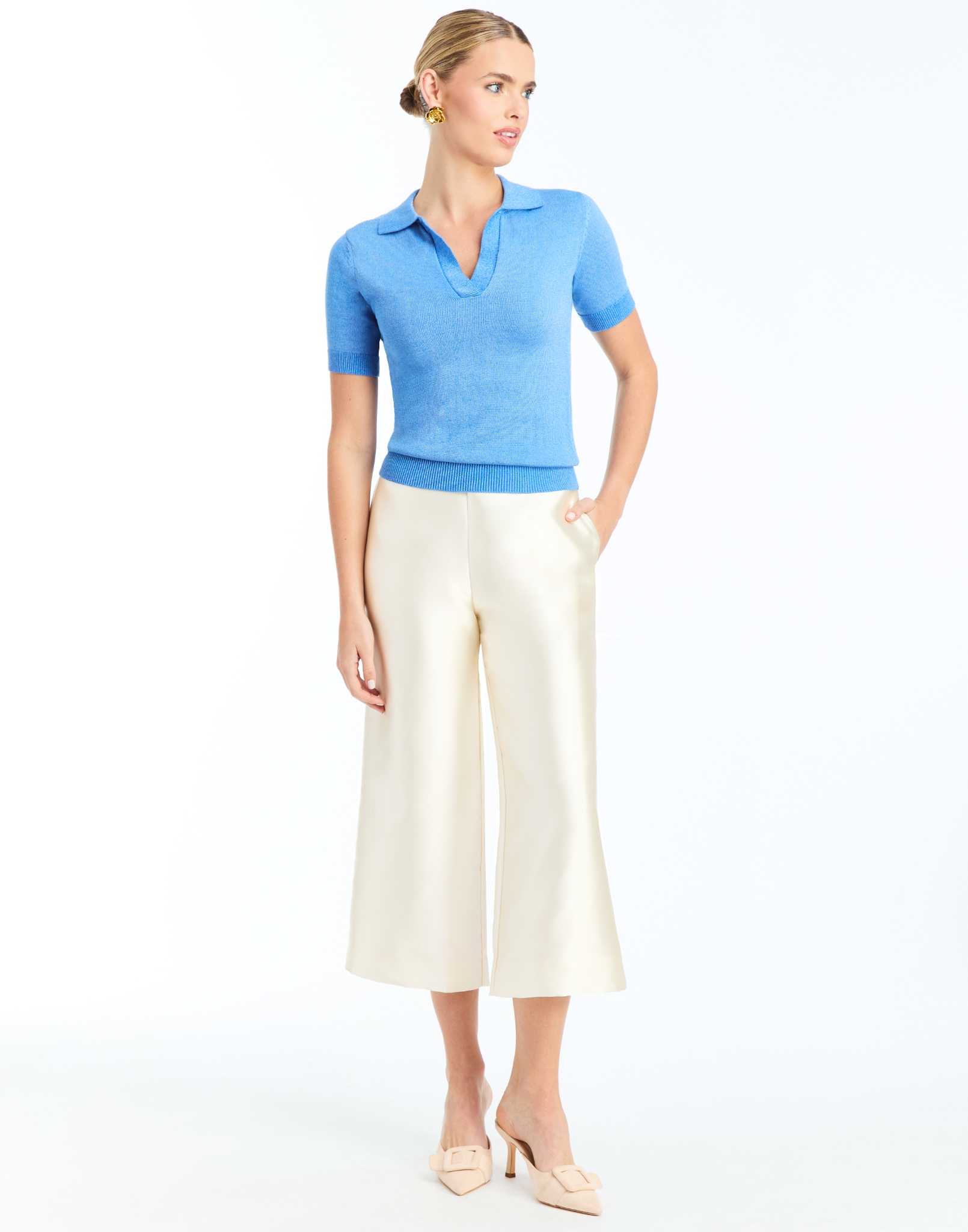 Charlie Short Sleeve Polo Sweater - Image 4
