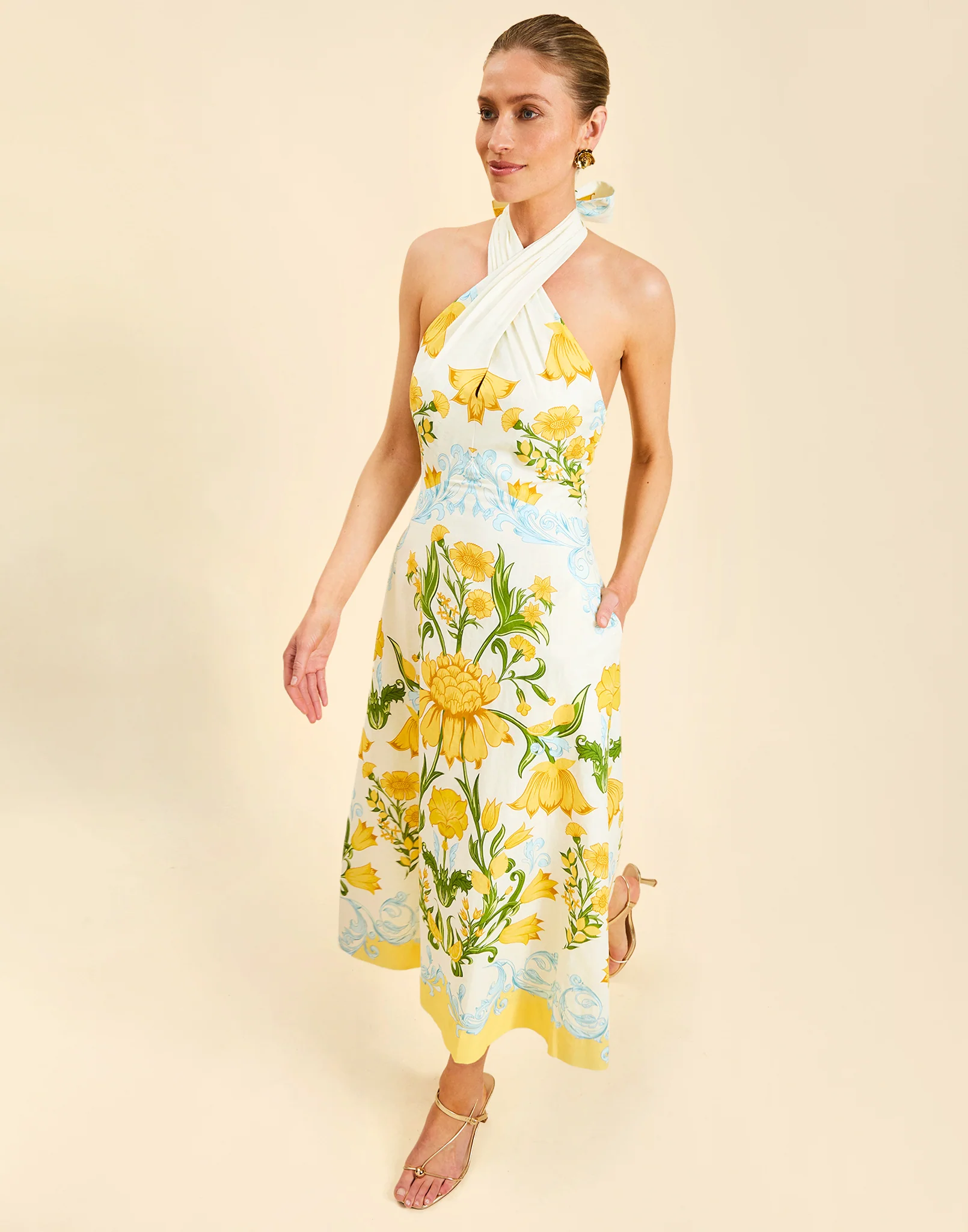 Copacabana Halter Midi Dress - Image 4