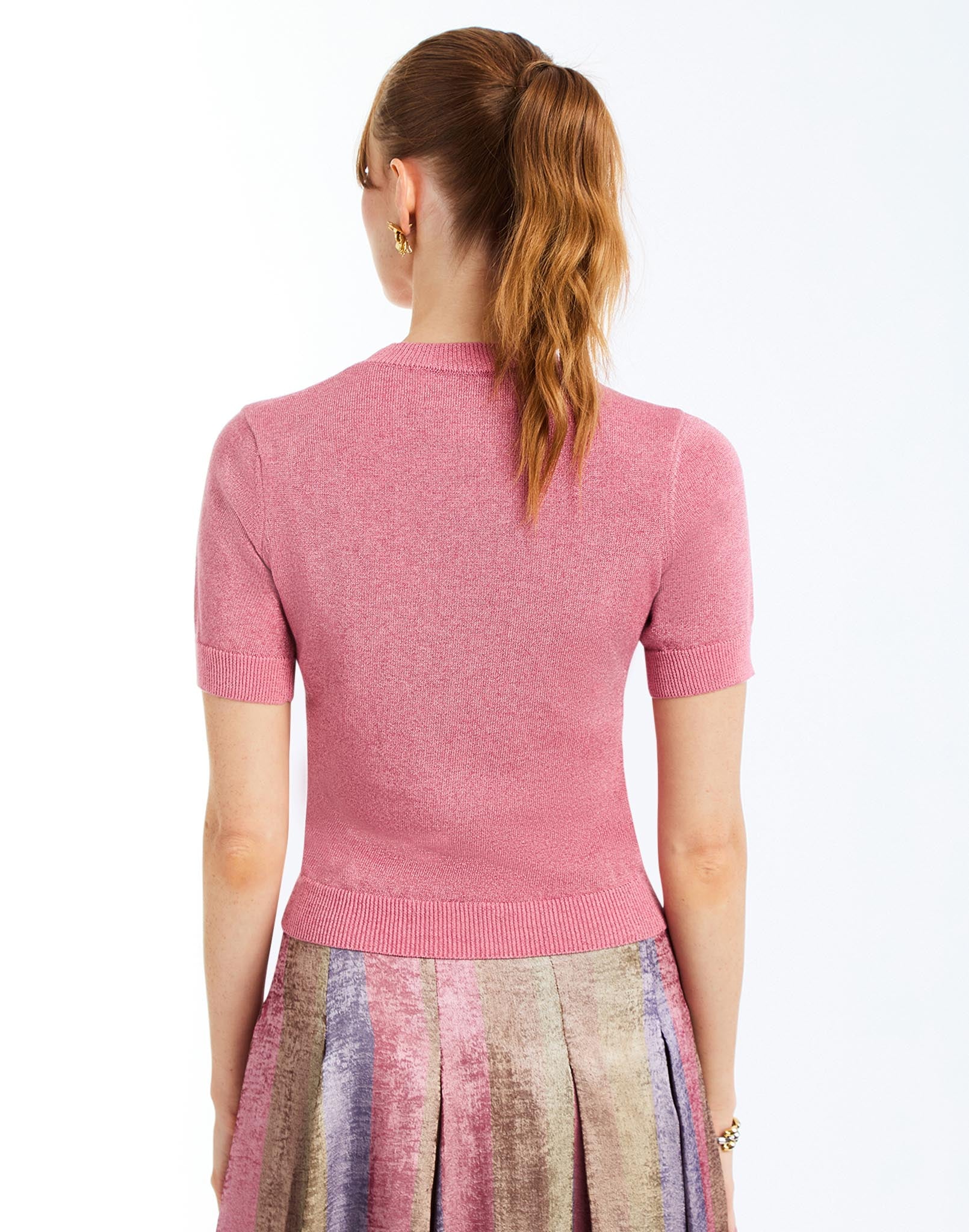 Drew Metallic Crew-Neck Sweater - Image 3