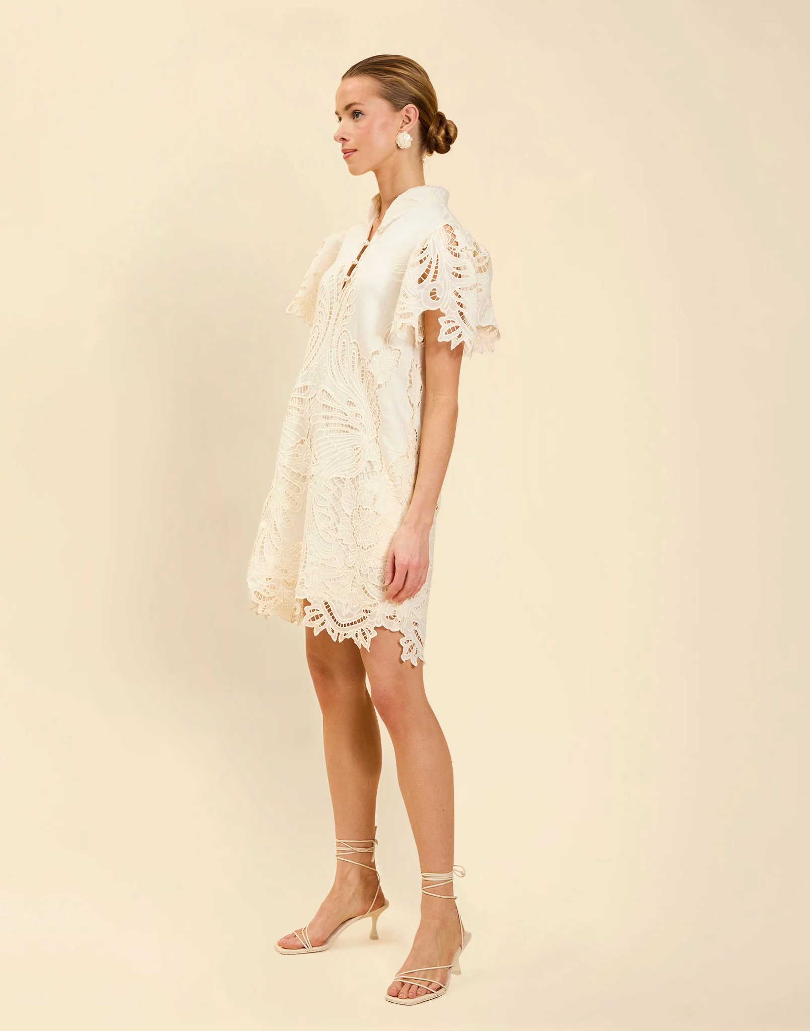 Elliana Lace Mini Dress - Image 4