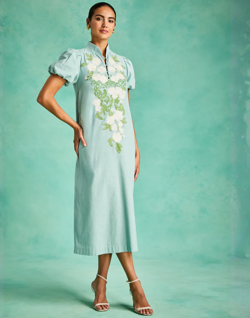Elliana Barong Midi Dress - Image 3