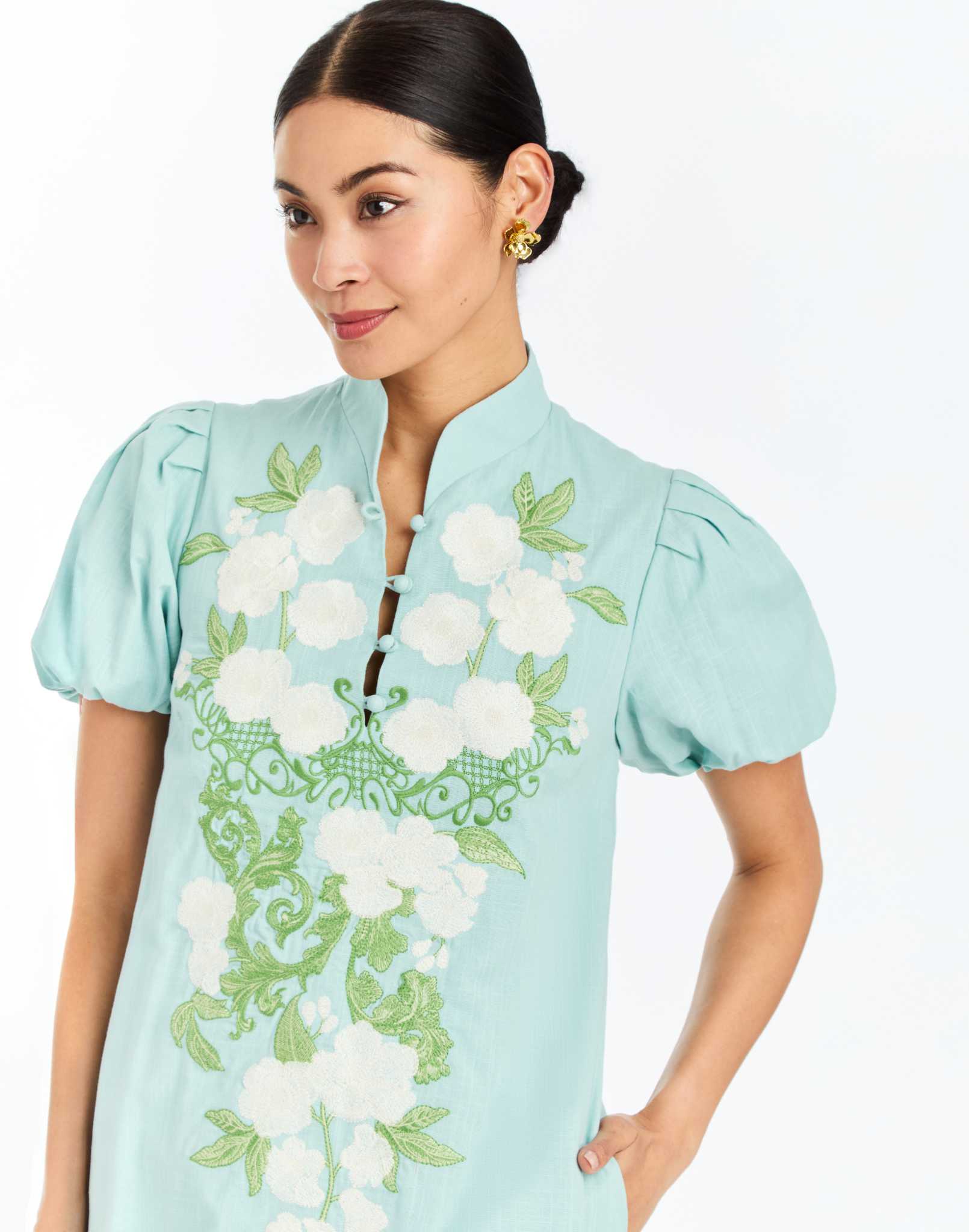 Elliana Barong Midi Dress - Image 5