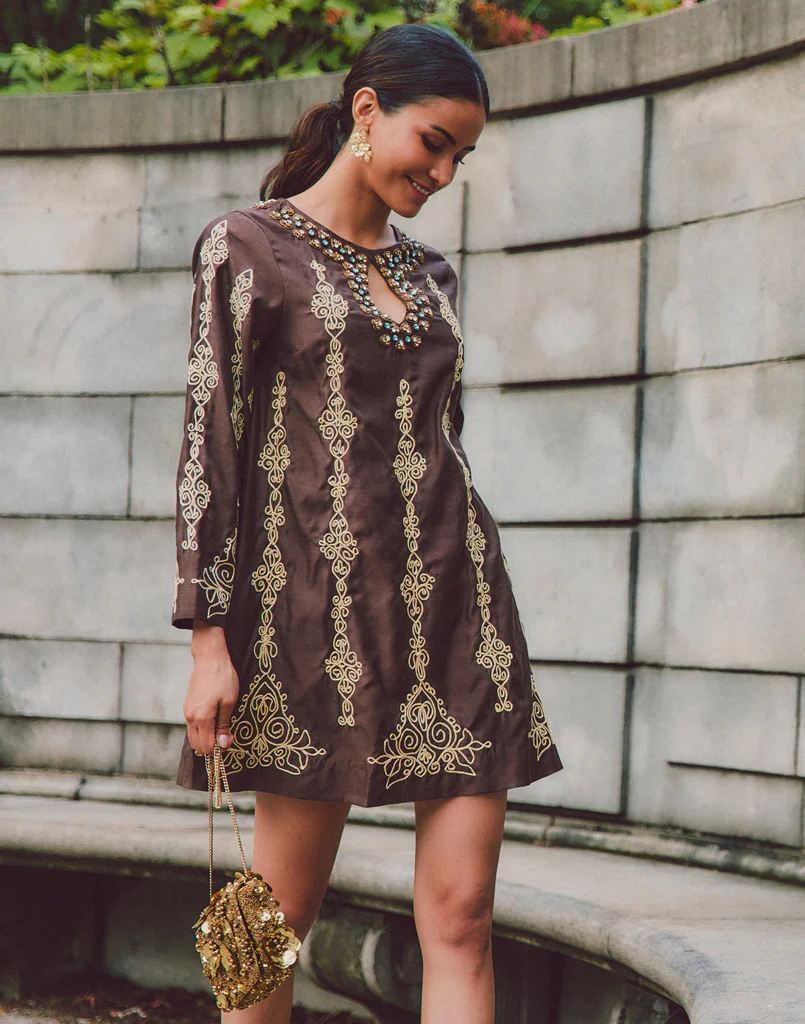 Lucrezia Embroidered Mini Dress - Image 3