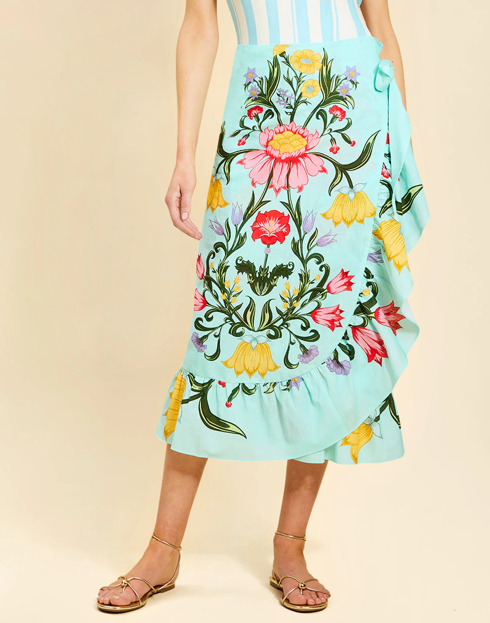 Pre-Order - Magnolia Ruffle Pareo Skirt - Image 4
