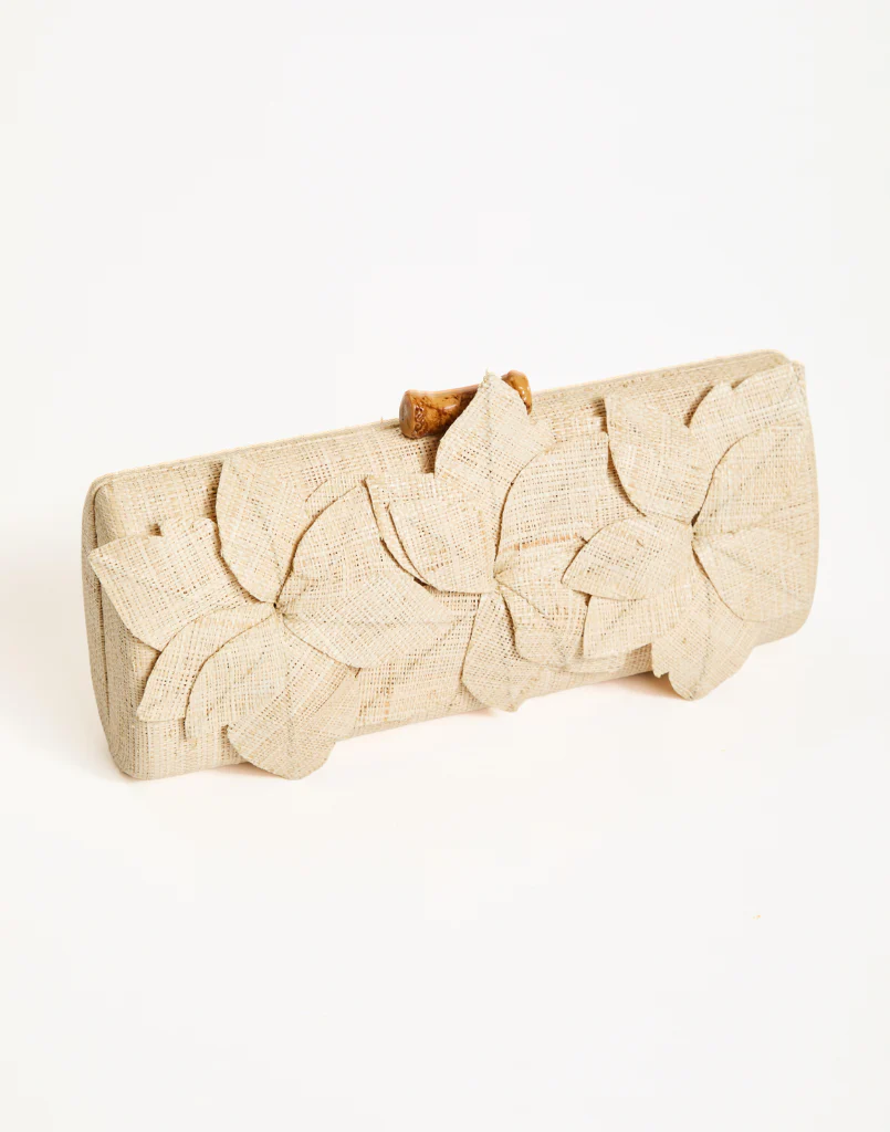 Pre-Order - Peridot Raffia Clutch
