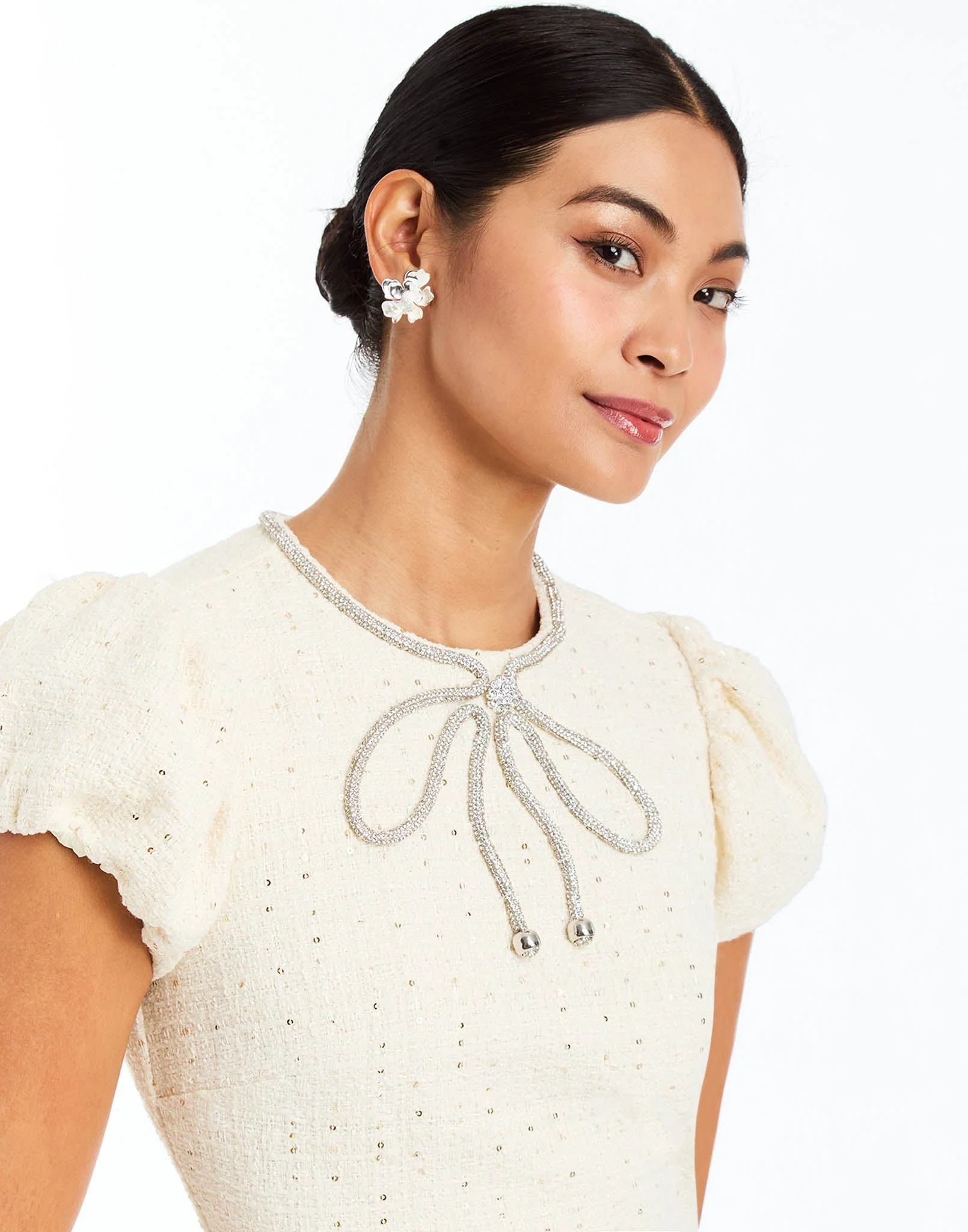 Perla Bow Midi Dress - Image 4