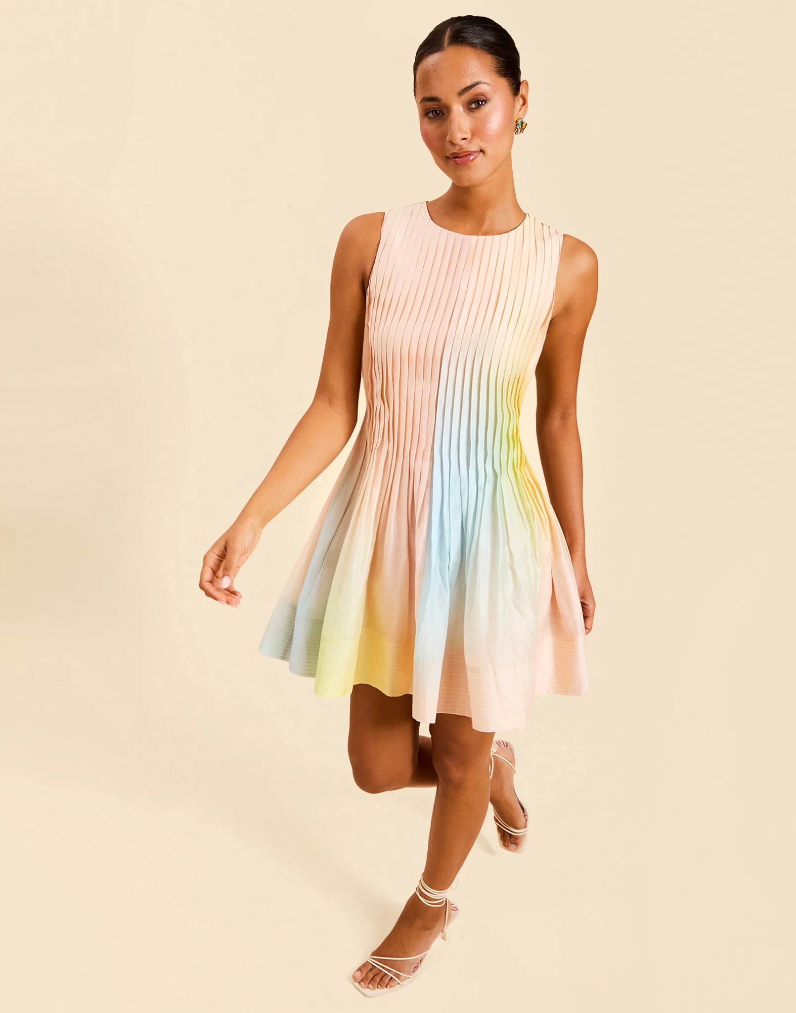 Philippa Pintuck Mini Dress - Image 2