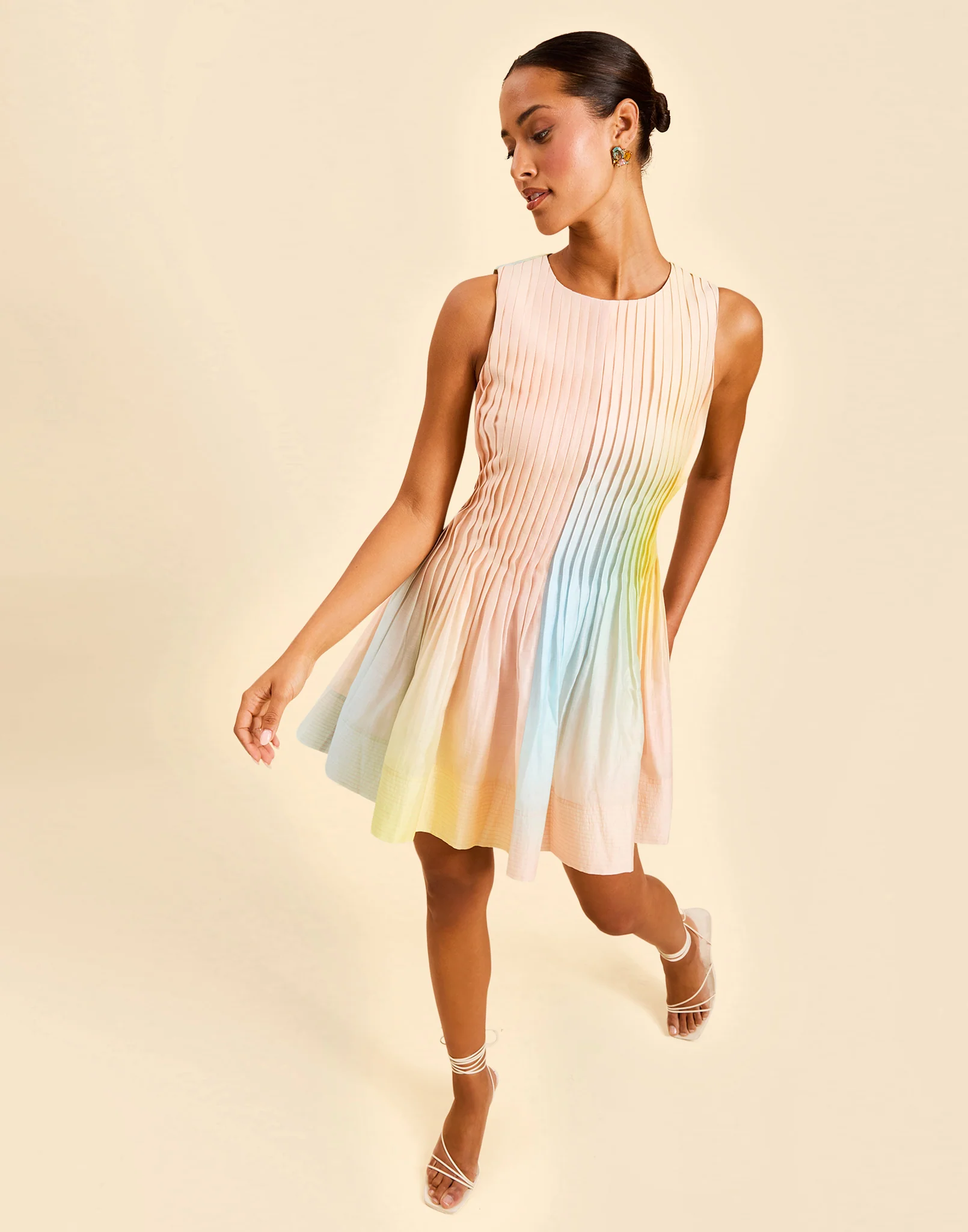 Philippa Pintuck Mini Dress - Image 7