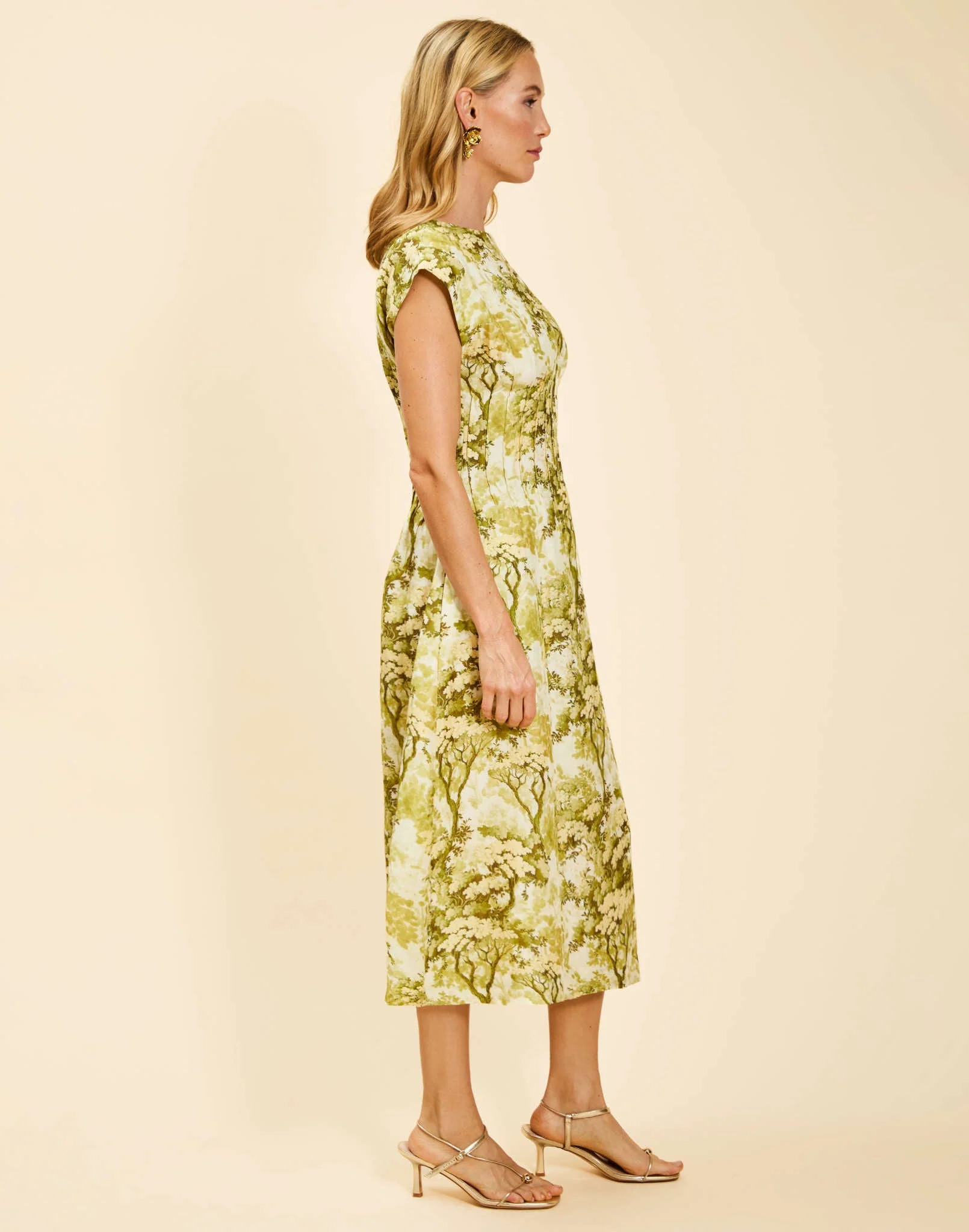 Quinn Pintuck Midi Dress - Image 4